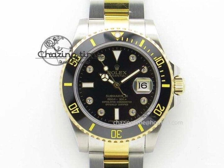 0105 Stylish Daytona YG BP Maker Gold Dial Sticks Markers On Rubber Strap A7750@ 4012